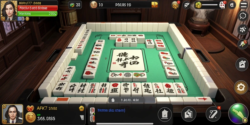 Tampilan gameplay AFK77 dengan papan Mahjong yang menarik.