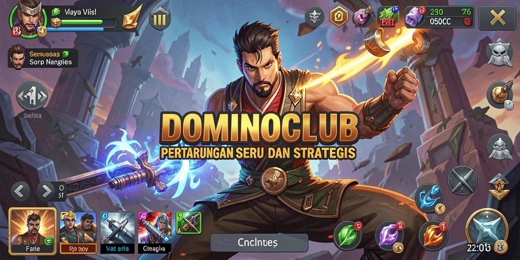 Tampilan mendebarkan dari pertarungan di DOMINOCLUB.