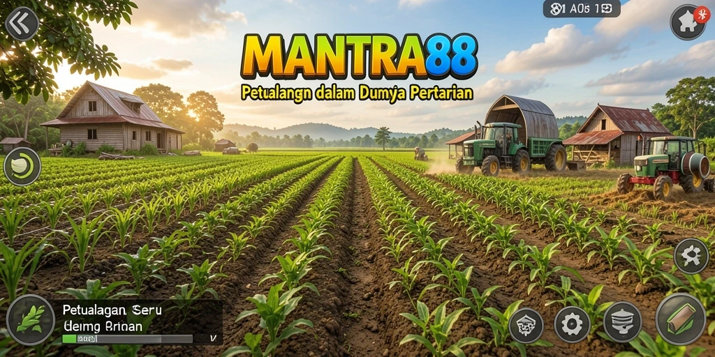Tampilan gameplay seru yang menampilkan aktivitas bertani dan pengelolaan ladang.