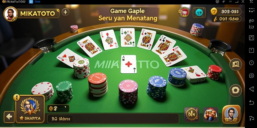 Tampilan gameplay Gaple yang menarik di MIKATOTO.