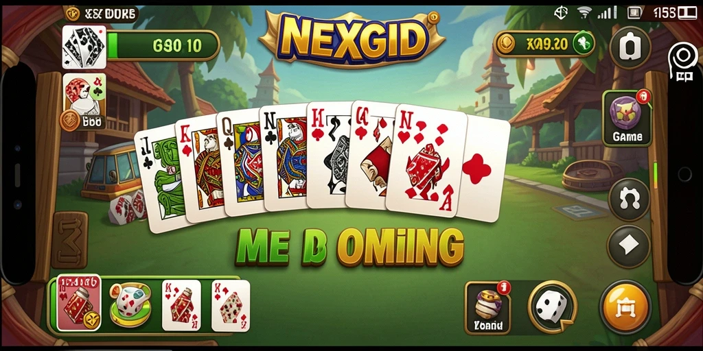 Tangkapan layar utama NEXGID menampilkan aksi seru permainan Domino.