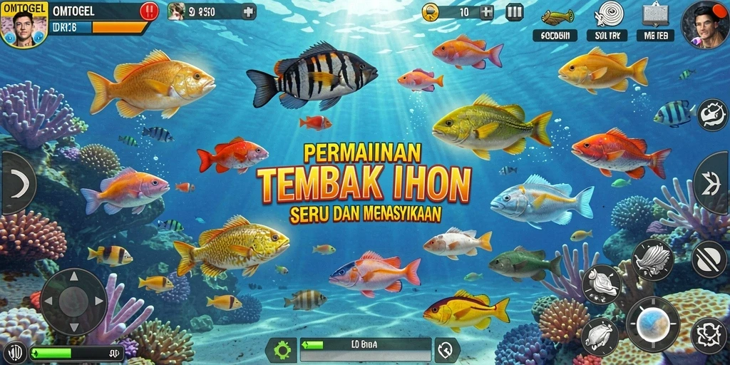 Tangkapan layar dari gameplay seru Tembak Ikan OMTOGEL.