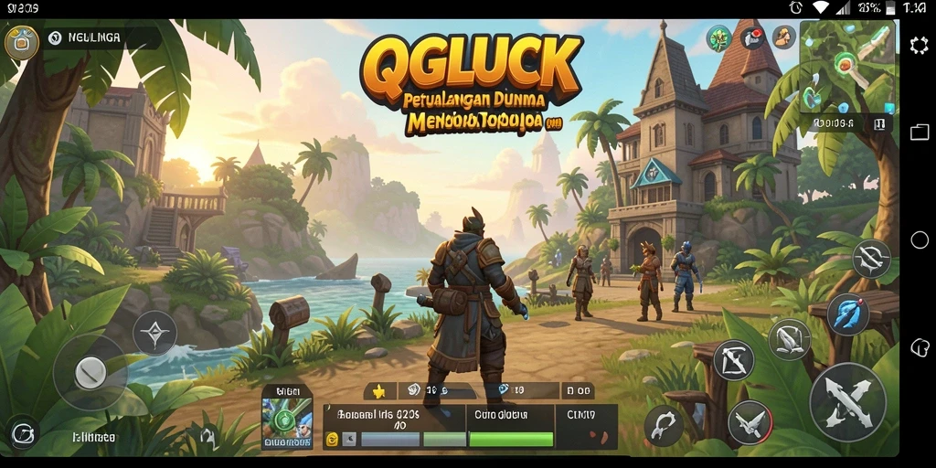 Screenshot QGLUCK menampilkan breathtaking open world gameplay yang mendalam.