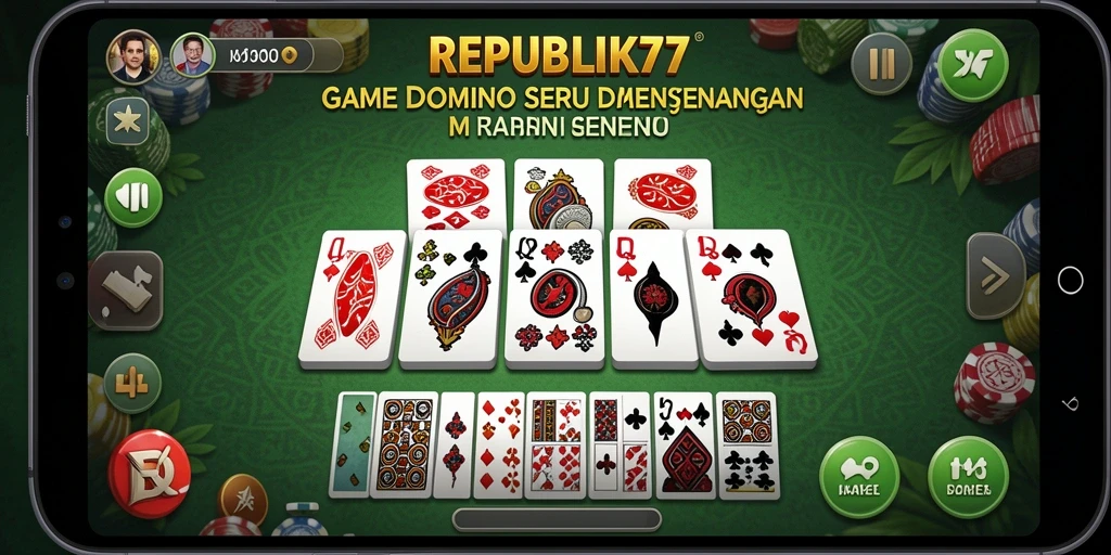 Screenshot gameplay menarik dari permainan Domino REPUBLIK77.