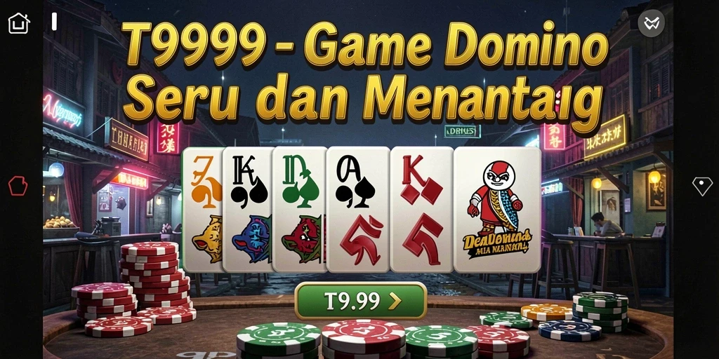Screenshot gameplay menunjukkan keseruan bermain domino di T9999.
