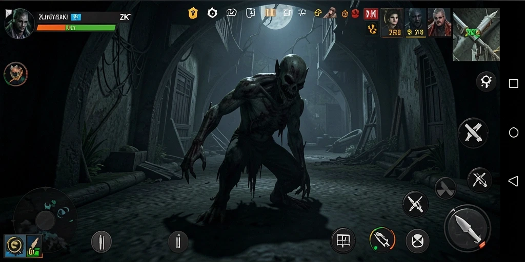Gameplay ZK7 yang penuh kengerian dan ketegangan.